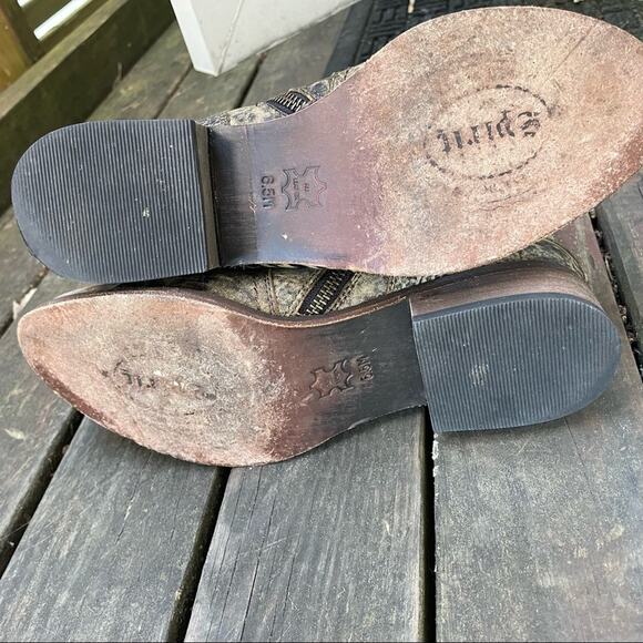 Spirit by Lucchese Boots Olivia Short Size 6.5 Leather Cowboy Leather Sole Ankle - Picture 12 of 12